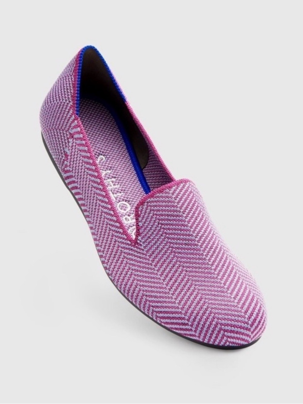 Rothy’s The Loafer Amethyst Metallic Herringbone size 7